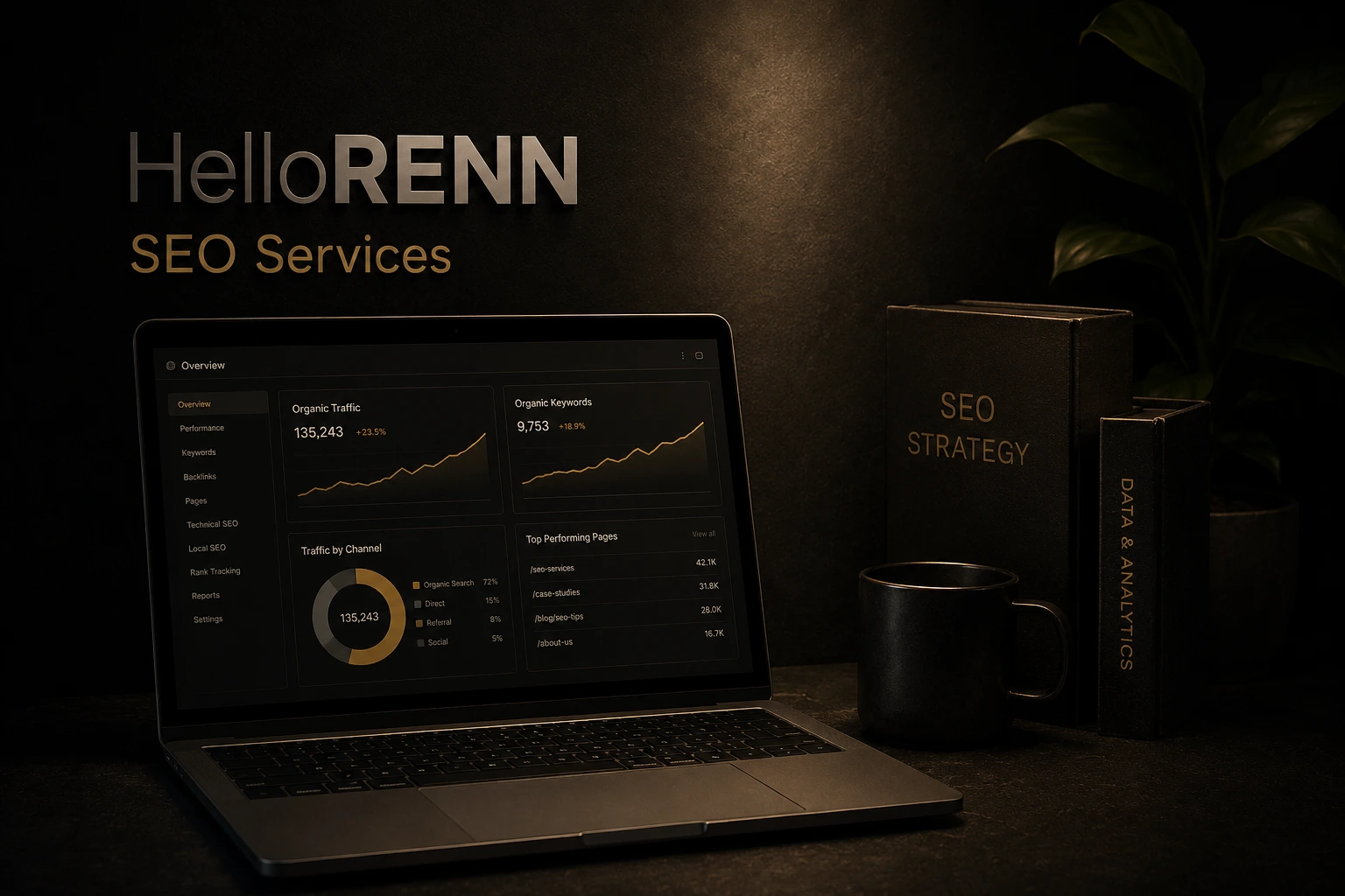 Hello Renn SEO services organic traffic dashboard